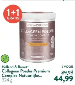 Holland & Barrett Holland & Barrett Collageen Poeder Premium Complex Natuurlijke aanbieding