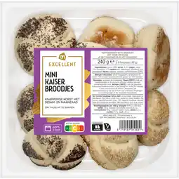 Albert Heijn AH Excellent Mini kaiserbroodjes sesam maanzaad aanbieding