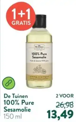 Holland & Barrett De Tuinen 100% Pure Sesamolie aanbieding