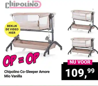 Van Asten BabySuperstore Chipolino Co-Sleeper Amore Mio Vanilla aanbieding