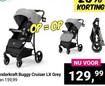 Van Asten BabySuperstore Kinderkraft Buggy Cruiser LX Grey aanbieding