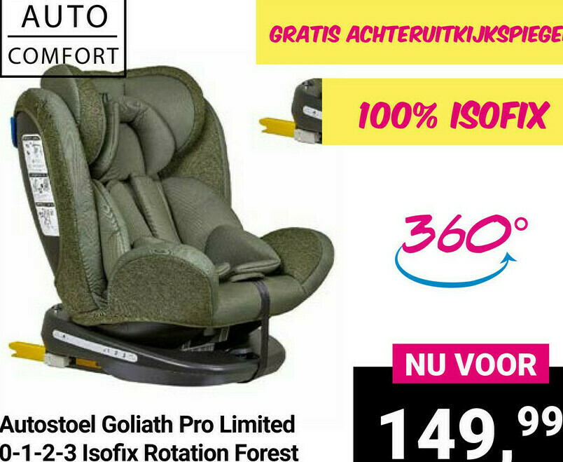 Autostoel Goliath Pro Limited 0-1-2-3 Isofix Rotation Forest Green  aanbieding bij Van Asten BabySuperstore