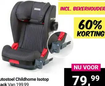 Van Asten BabySuperstore Autostoel Childhome Isotop Black aanbieding