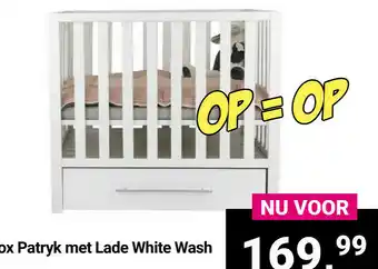 Van Asten BabySuperstore Box Patryk met Lade White Wash aanbieding
