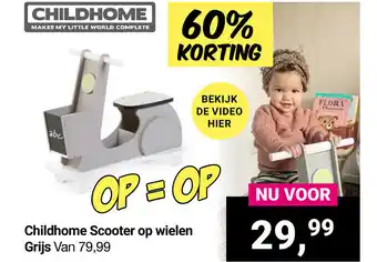 Van Asten BabySuperstore Childhome Scooter op wielen Grijs aanbieding