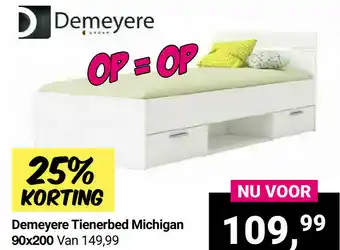 Van Asten BabySuperstore Demeyere Tienerbed Michigan 90x200 aanbieding