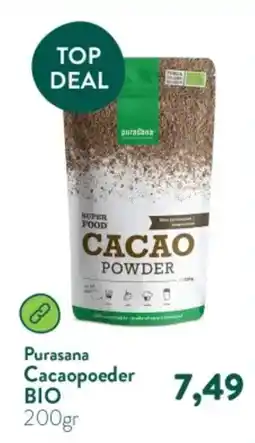 Holland & Barrett Purasana cacaopoeder bio aanbieding