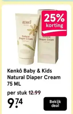Etos Kenkô Baby & Kids Natural Diaper Cream aanbieding