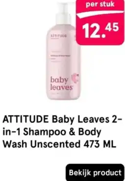 Etos Attitude Baby Leaves 2- in-1 Shampoo & Body Wash Unscented aanbieding