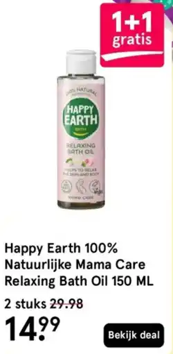 Etos Happy Earth 100% Natuurlijke Mama Care Relaxing Bath Oil aanbieding