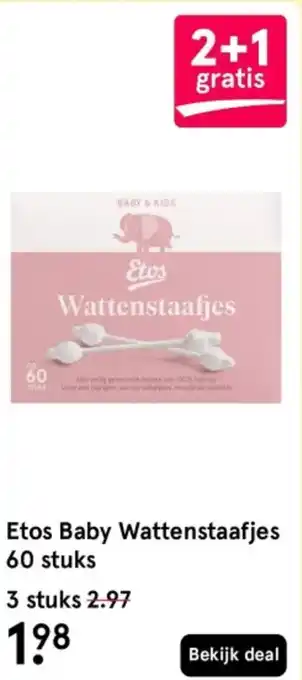 Etos Etos Baby Wattenstaafjes aanbieding