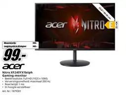 MediaMarkt Acer nitro xf240yx1biiph gaming-monitor aanbieding