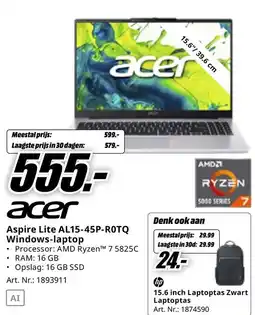 MediaMarkt Acer aspire lite al15-45p-rotq windows-laptop aanbieding