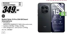 MediaMarkt Redmi Note 15 Pro 256 GB Zwart Smartphone aanbieding
