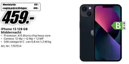 MediaMarkt iPhone 13 128 GB Middernacht aanbieding