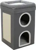 Bol.com Trixie Cat Tower - Krabton - Grijs - 39x39x64CM aanbieding