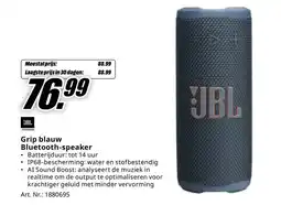 MediaMarkt JBL Grip blauw Bluetooth-speaker aanbieding