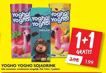 Dekamarkt Yogho yogho sojadrink 1 liter aanbieding