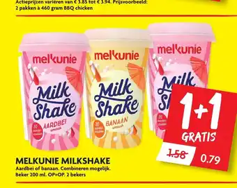 Dekamarkt Melkunie milkshake 200 ml aanbieding