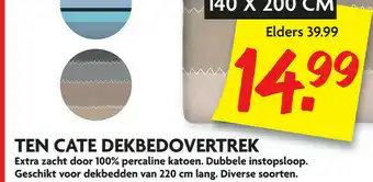 Dekamarkt Ten cate dekbedovertrek 140x200 cm aanbieding