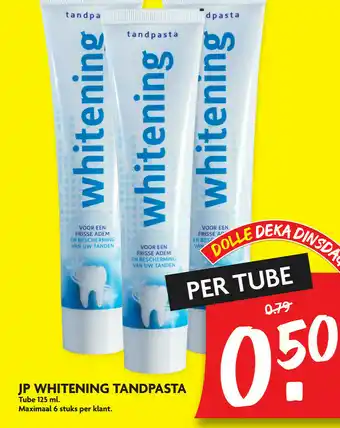 Dekamarkt Jp whitening tandpasta 125 ml aanbieding