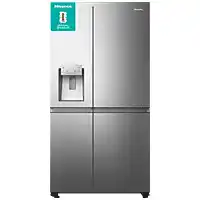 Expert Hisense RS818N4TIC Amerikaanse koelkast Zilver aanbieding