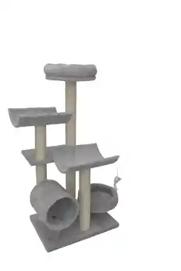 Pets Place Adori Krabpaal Pippa - Krabmeubel - 55x40x114 cm Lichtgrijs Wit aanbieding