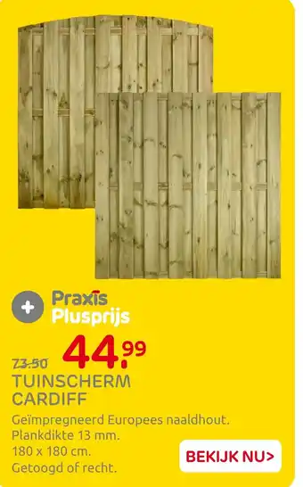 Praxis Tuinscherm cardiff aanbieding