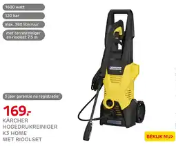 Praxis Kärcher hogedrukreiniger k3 home met rioolset aanbieding