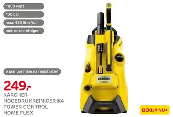 Praxis Kärcher hogedrukreiniger k4 power control home flex aanbieding