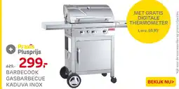 Praxis Barbecook gasbarbecue kaduva inox aanbieding