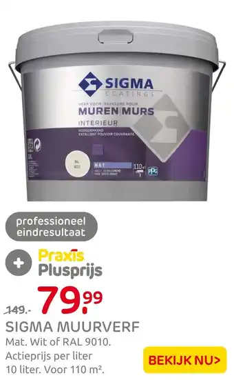 Praxis SIGMA MUURVERF aanbieding