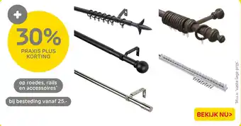 Praxis Op roedes, rails en accessoires aanbieding
