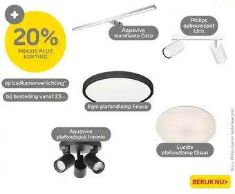 Praxis Op badkamerverlichting aanbieding