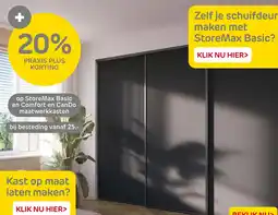 Praxis Op storemax basic en comfort en cando maatwerkkasten aanbieding