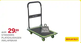 Praxis Standers plateauwagen inklapbaar aanbieding