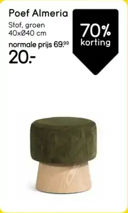 Leen Bakker Poef Almeria aanbieding