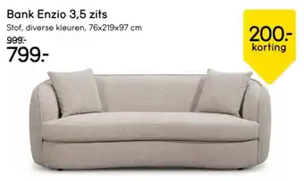 Leen Bakker Bank Enzio 3,5 zits aanbieding
