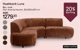 Leen Bakker Hoekbank Luna aanbieding