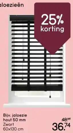 Leen Bakker Jaloezie Hout 50 mm aanbieding