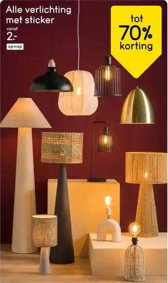 Leen Bakker Alle verlichting met sticker aanbieding