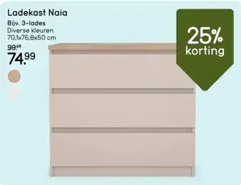 Leen Bakker Ladekast Naia aanbieding