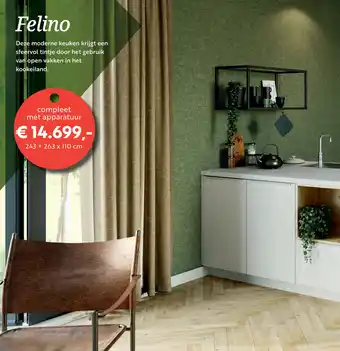 IN.HOUSE Felino compleet met apparatuur 243+263x110 cm aanbieding