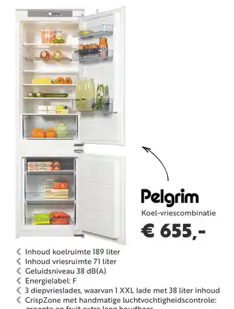 IN.HOUSE Pelgrim Koel-vriescombinatie aanbieding