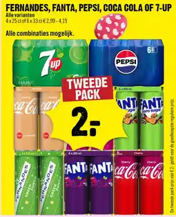 Dirck 3 Fernandes, Fanta, Pepsi, Coca Cola of 7-Up aanbieding