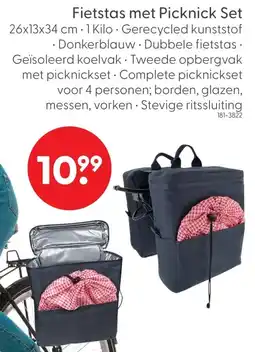 Marskramer Fietstas met Picknick Set aanbieding