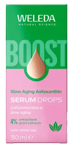 De Online Drogist Weleda Boost Slow Aging Astaxanthin Serum Drops 30ML aanbieding