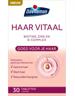 De Online Drogist Davitamon Haar Vitaal Tabletten 30TB aanbieding