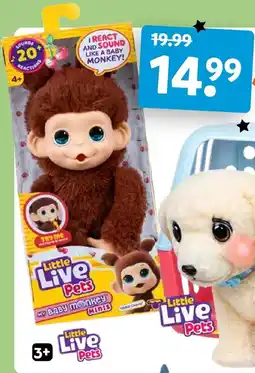 Intertoys Little live pets my baby monkey aanbieding