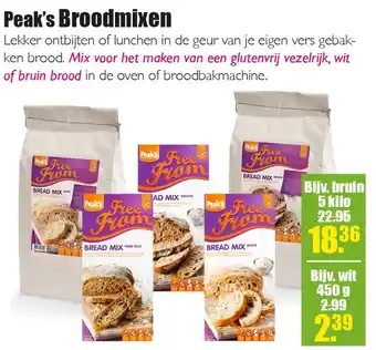 Gezond & Wel Peak's Broodmixen 400g aanbieding